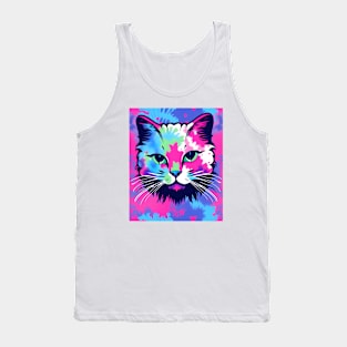 Tie Dye Cat Tank Top